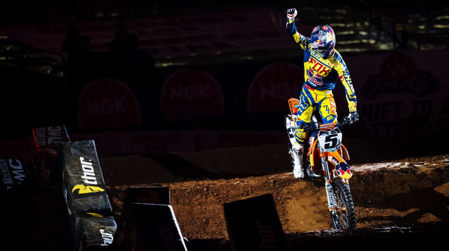 Ryan Dungey oli USA:n supercross-kauden viides voittaja. 