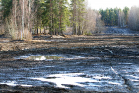 Panssari CC:n lähtöalue kuvattuna lauantaina 2. huhtikuuta.